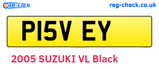 P15VEY are the vehicle registration plates.
