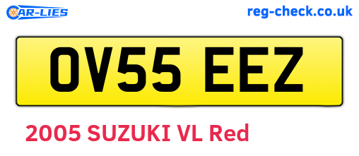 OV55EEZ are the vehicle registration plates.