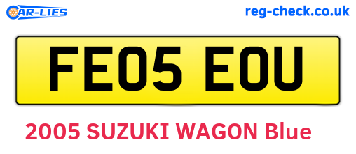 FE05EOU are the vehicle registration plates.