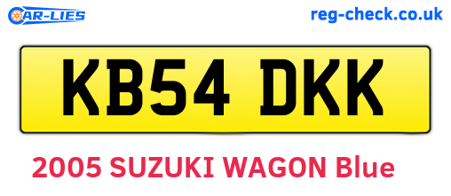 KB54DKK are the vehicle registration plates.