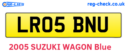 LR05BNU are the vehicle registration plates.