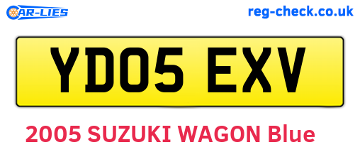 YD05EXV are the vehicle registration plates.