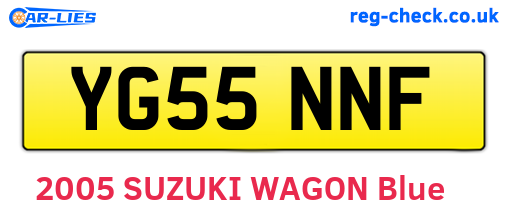 YG55NNF are the vehicle registration plates.