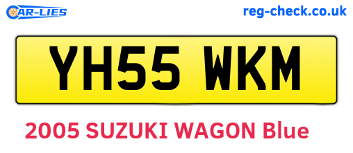 YH55WKM are the vehicle registration plates.