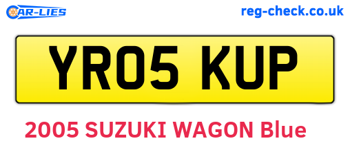 YR05KUP are the vehicle registration plates.