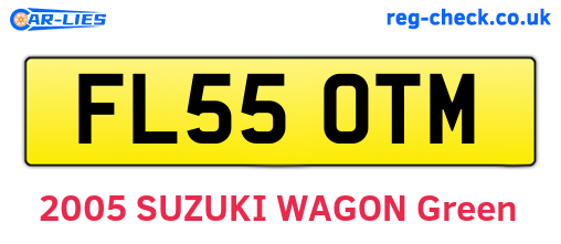 FL55OTM are the vehicle registration plates.