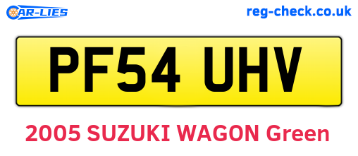 PF54UHV are the vehicle registration plates.