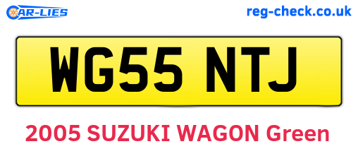 WG55NTJ are the vehicle registration plates.