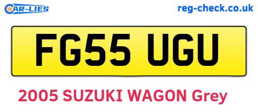 FG55UGU are the vehicle registration plates.