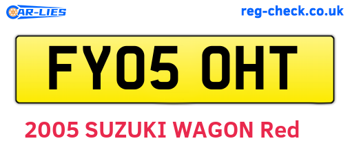 FY05OHT are the vehicle registration plates.