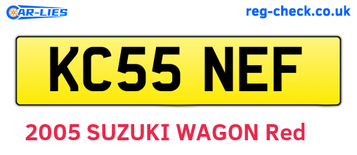KC55NEF are the vehicle registration plates.
