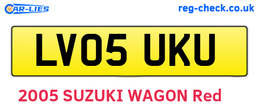 LV05UKU are the vehicle registration plates.