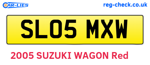 SL05MXW are the vehicle registration plates.