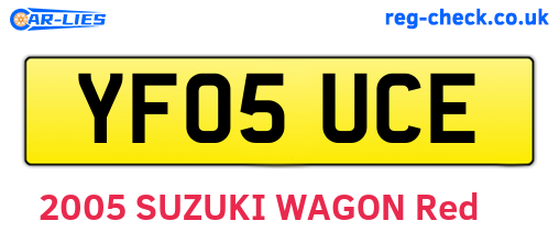 YF05UCE are the vehicle registration plates.
