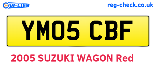 YM05CBF are the vehicle registration plates.