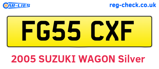 FG55CXF are the vehicle registration plates.
