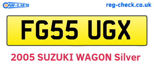 FG55UGX are the vehicle registration plates.