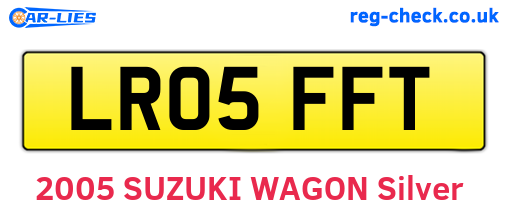 LR05FFT are the vehicle registration plates.