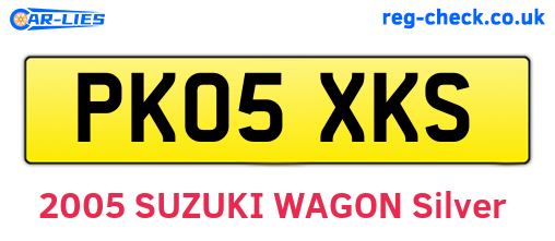 PK05XKS are the vehicle registration plates.