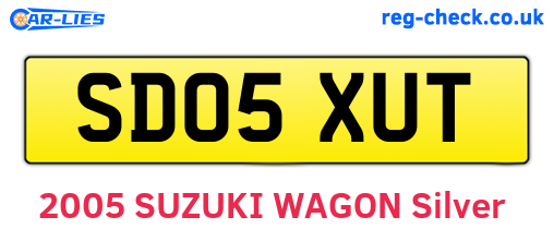 SD05XUT are the vehicle registration plates.
