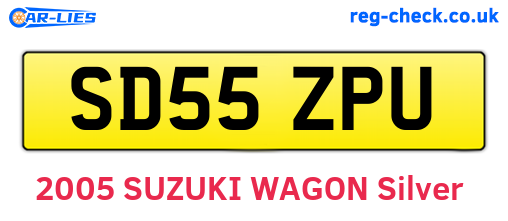 SD55ZPU are the vehicle registration plates.
