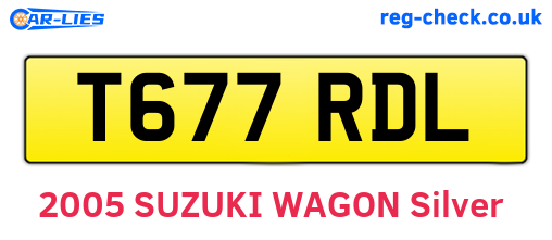T677RDL are the vehicle registration plates.