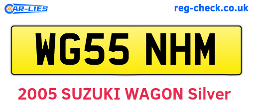 WG55NHM are the vehicle registration plates.