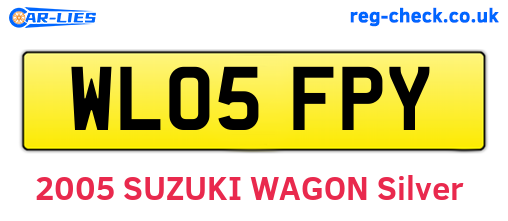 WL05FPY are the vehicle registration plates.