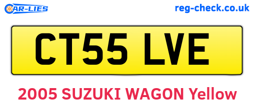 CT55LVE are the vehicle registration plates.
