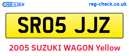 SR05JJZ are the vehicle registration plates.
