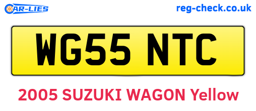 WG55NTC are the vehicle registration plates.