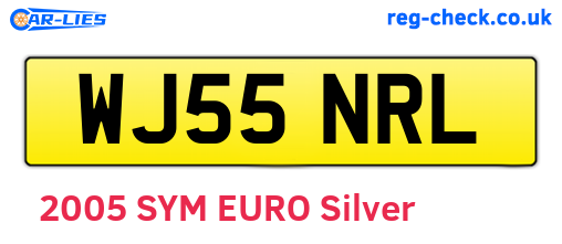 WJ55NRL are the vehicle registration plates.