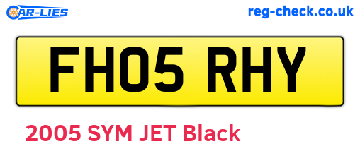 FH05RHY are the vehicle registration plates.