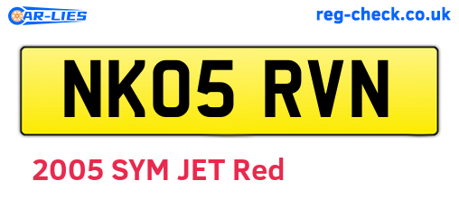 NK05RVN are the vehicle registration plates.