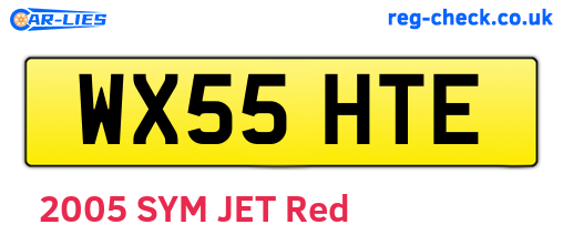 WX55HTE are the vehicle registration plates.