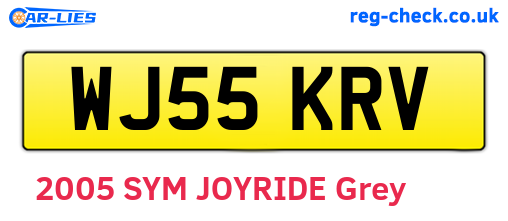 WJ55KRV are the vehicle registration plates.