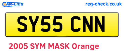 SY55CNN are the vehicle registration plates.