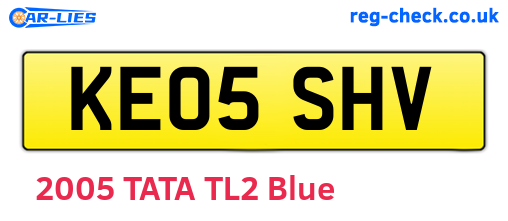 KE05SHV are the vehicle registration plates.
