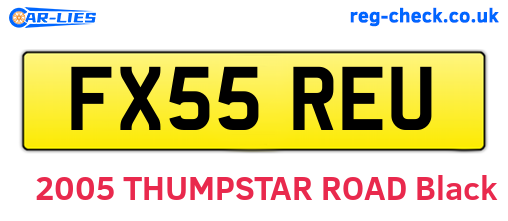 FX55REU are the vehicle registration plates.