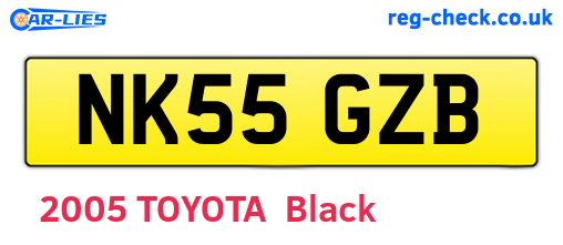 NK55GZB are the vehicle registration plates.