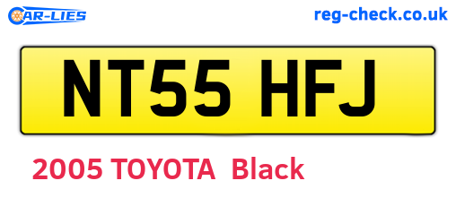 NT55HFJ are the vehicle registration plates.
