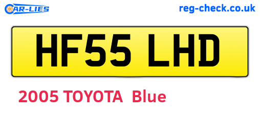 HF55LHD are the vehicle registration plates.