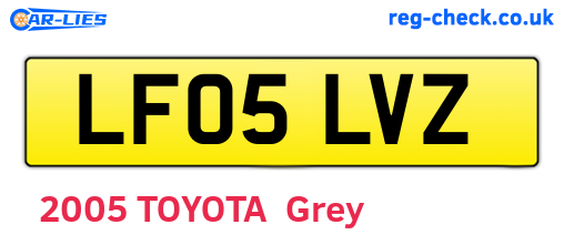 LF05LVZ are the vehicle registration plates.
