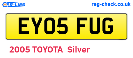 EY05FUG are the vehicle registration plates.