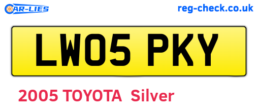 LW05PKY are the vehicle registration plates.