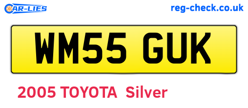 WM55GUK are the vehicle registration plates.