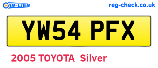 YW54PFX are the vehicle registration plates.
