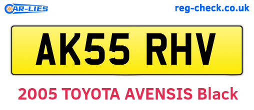 AK55RHV are the vehicle registration plates.