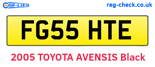 FG55HTE are the vehicle registration plates.