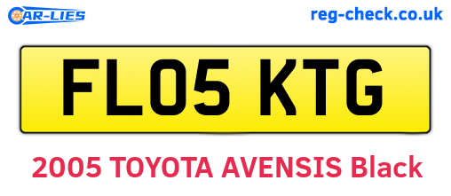 FL05KTG are the vehicle registration plates.